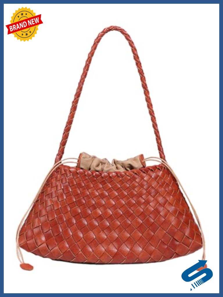 Suede Woven Hobo Bag Faux Leather Tote Purse Shoulder Bag